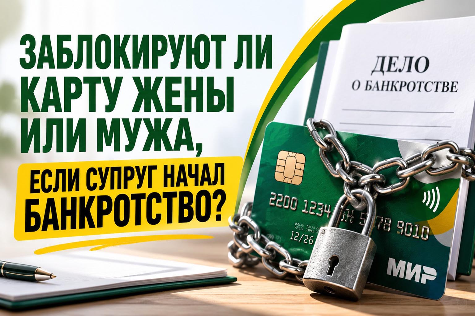 Заблокируют ли карту жены или мужа, если супруг начал банкротство?